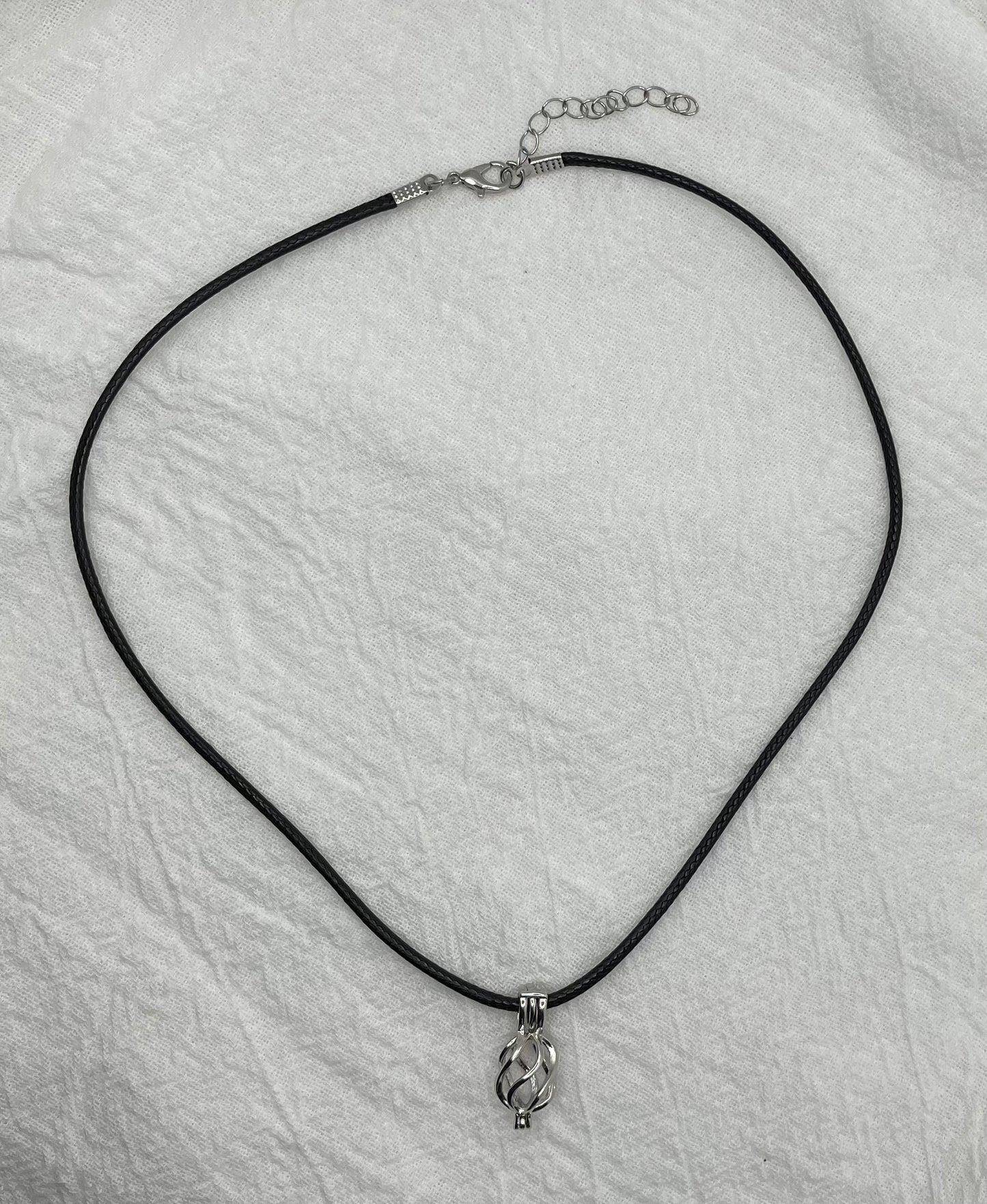 Leather Cord with Swirl Cage