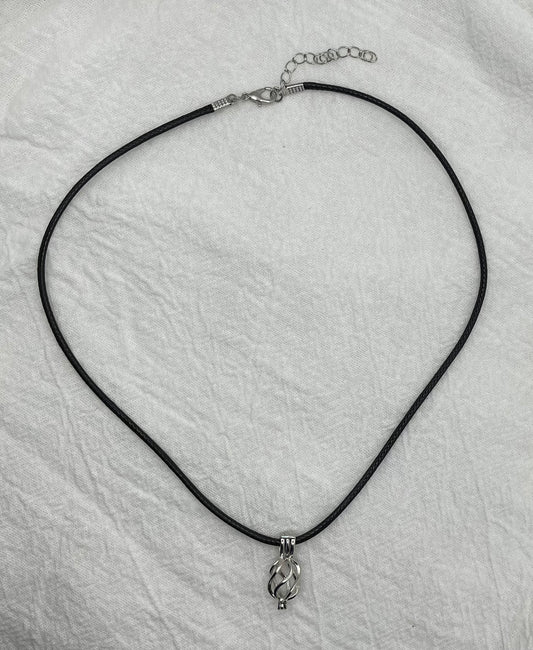 Leather Cord with Swirl Cage