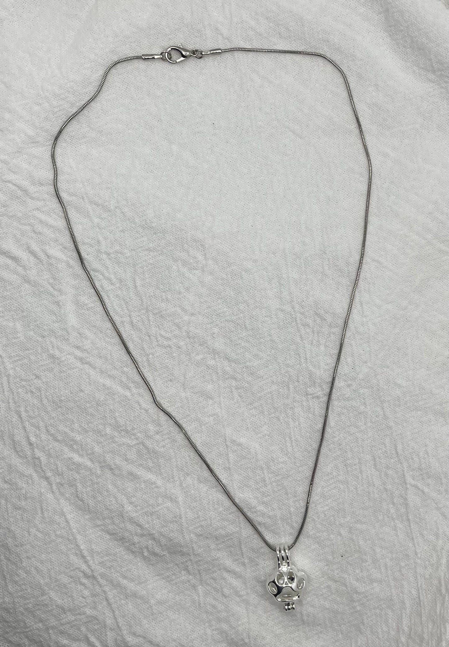 Snake Chain with Animal Paw Cage